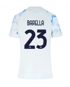 Inter Milan Nicolo Barella #23 Maglia Gara Trasferta Repliche 2025-26 Donna Maniche Corte Inter Milan Nicolo Barella #23 Maglia Gara Trasferta Repliche 2025-26 Donna Maniche Corte